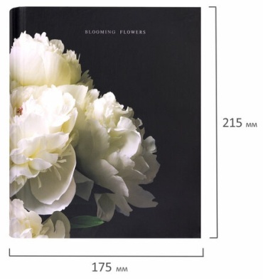 Тетрадь-блокнот Brauberg Bloom, 120 л, А5, клетка, твердая обложка, 1 шт