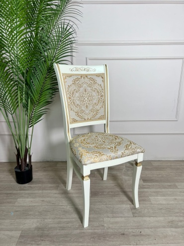 Стул Ита , 97x47x49 см, слоновая кость, золотой