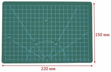 Коврик для резки 60x45 см зеленый