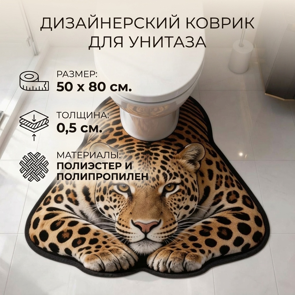 Коврик JT5482779474491 80x50 см, полиэстер