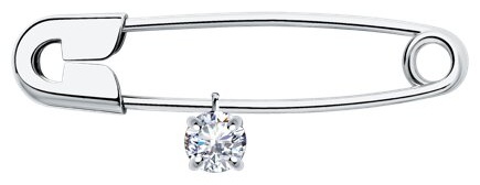 Булавка Diamant 94-140-01360-1 вес 1.3 г серебро, фианит