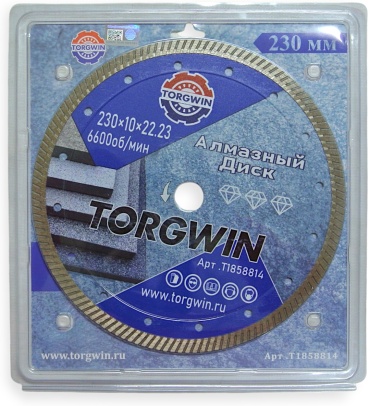 Диск отрезной алмазный 230x22.23х1 мм, Torgwin T1858814 (10)