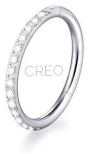 Кольцо Creo титановый сплав, цирконий, 1.2*8мм.