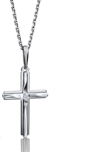 Крестик PLATINA 03-2736-00-401-1120-03 вес 1.08 г золото, фианит
