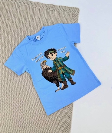 Футболка KIDDO С Рисунком голубой, бирюзовый