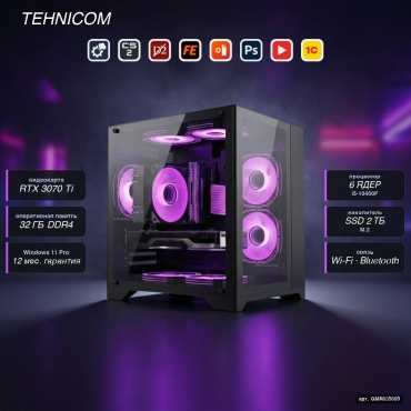 Tehnicom i5-10400F / RTX 3070 Ti 8 Гб / 32 Гб / SSD 2000 Гб / Win 11 Pro