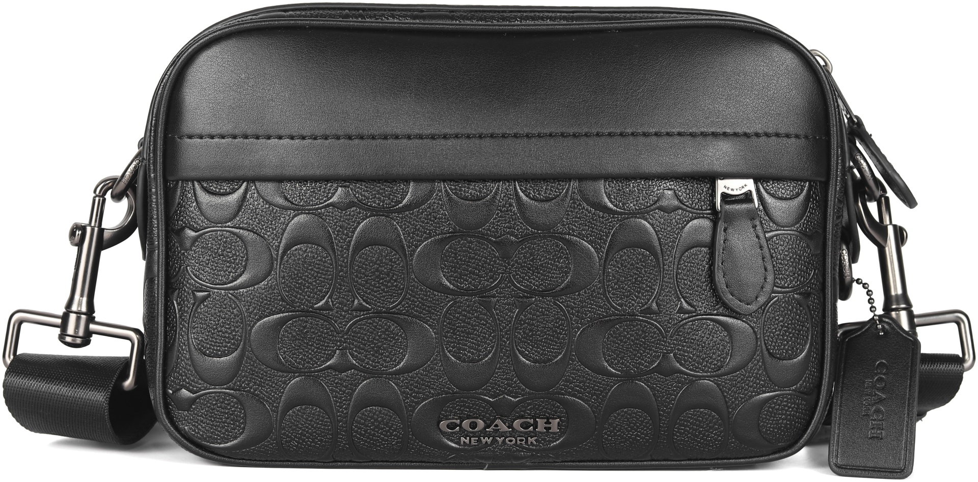 Сумка кросс-боди Coach натуральная кожа черный