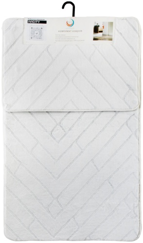 IVI комплект ковриков 60*100см 60*40см 25-12 100x60 см, полиэстер, резина