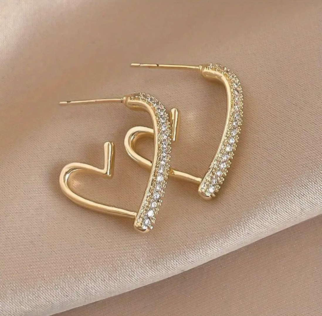 Серьги Fashion Jewelry бижутерный сплав, стразы