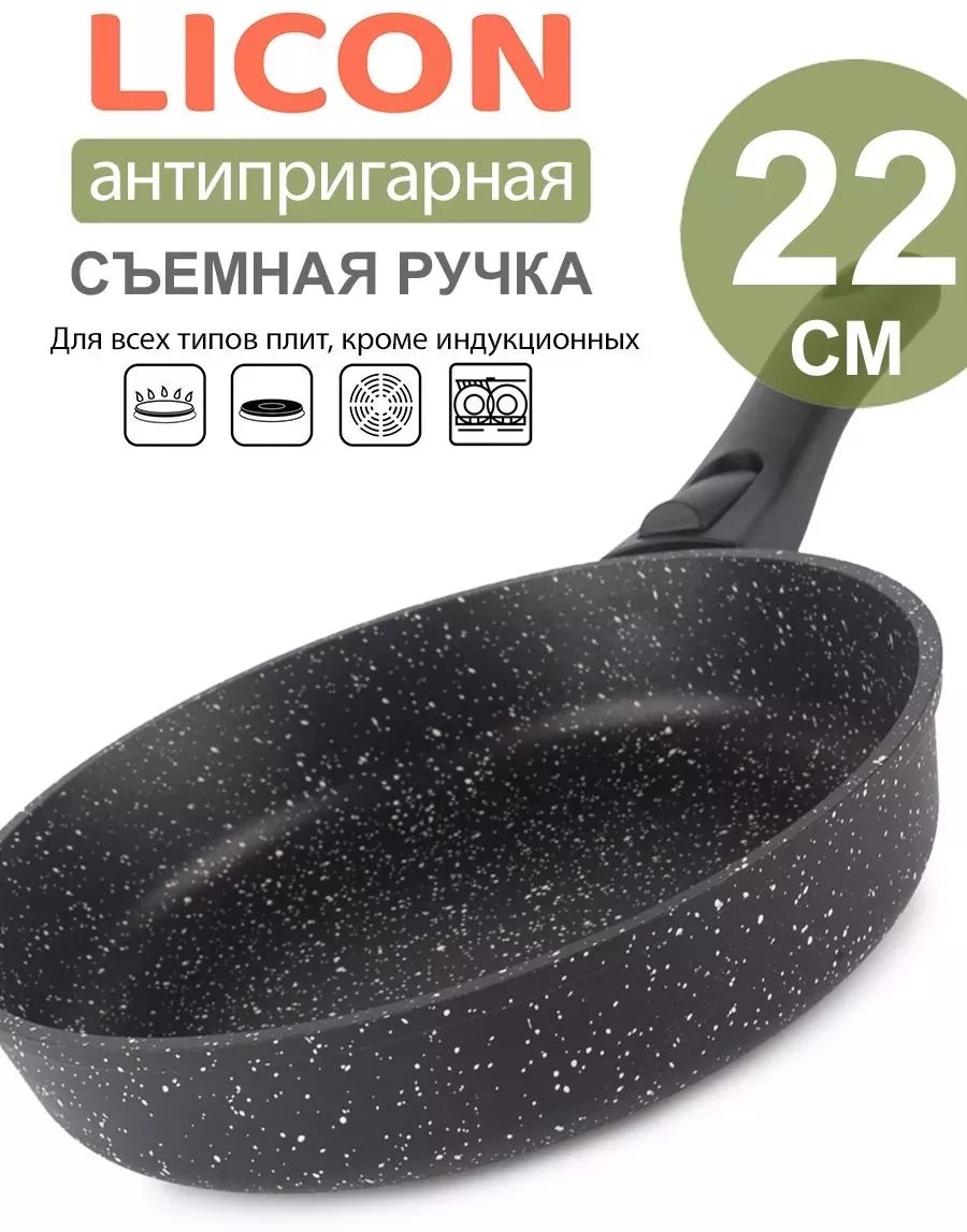Сковорода Licon 22 см с антипригарным покрытием, алюминий
