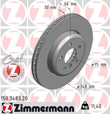ZIMMERMANN Диск Тормозной 150348320