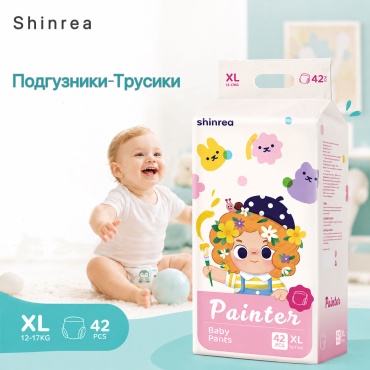 Подгузники-трусики Shinrea SJ9BB XL, 42 шт