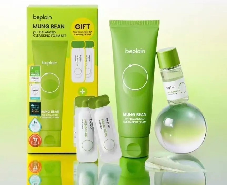 Be Plain Mung Bean Ph-Balanced Cleansing Foam Set Набор для Очищения Кожи с Экстрактом Бобов набор по уходу за лицом унисекс
