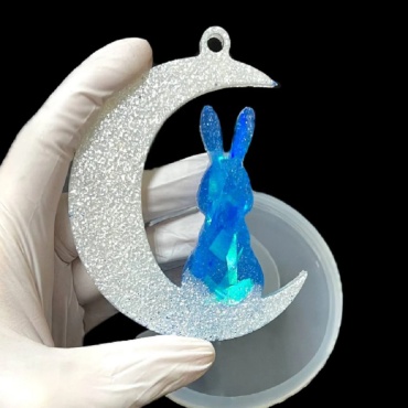 Crystal ART Epoxy Зайчик на луне М-18455 силикон