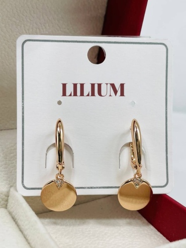 Серьги LILIUM медицинская сталь, фианит