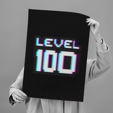 PEMIKAN CRAFT постер Геймерский плакат 100 level 40x60 см