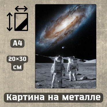 Sequoia VERS картина Картина на металле а4 Астронавты 20*30см 20x30 см