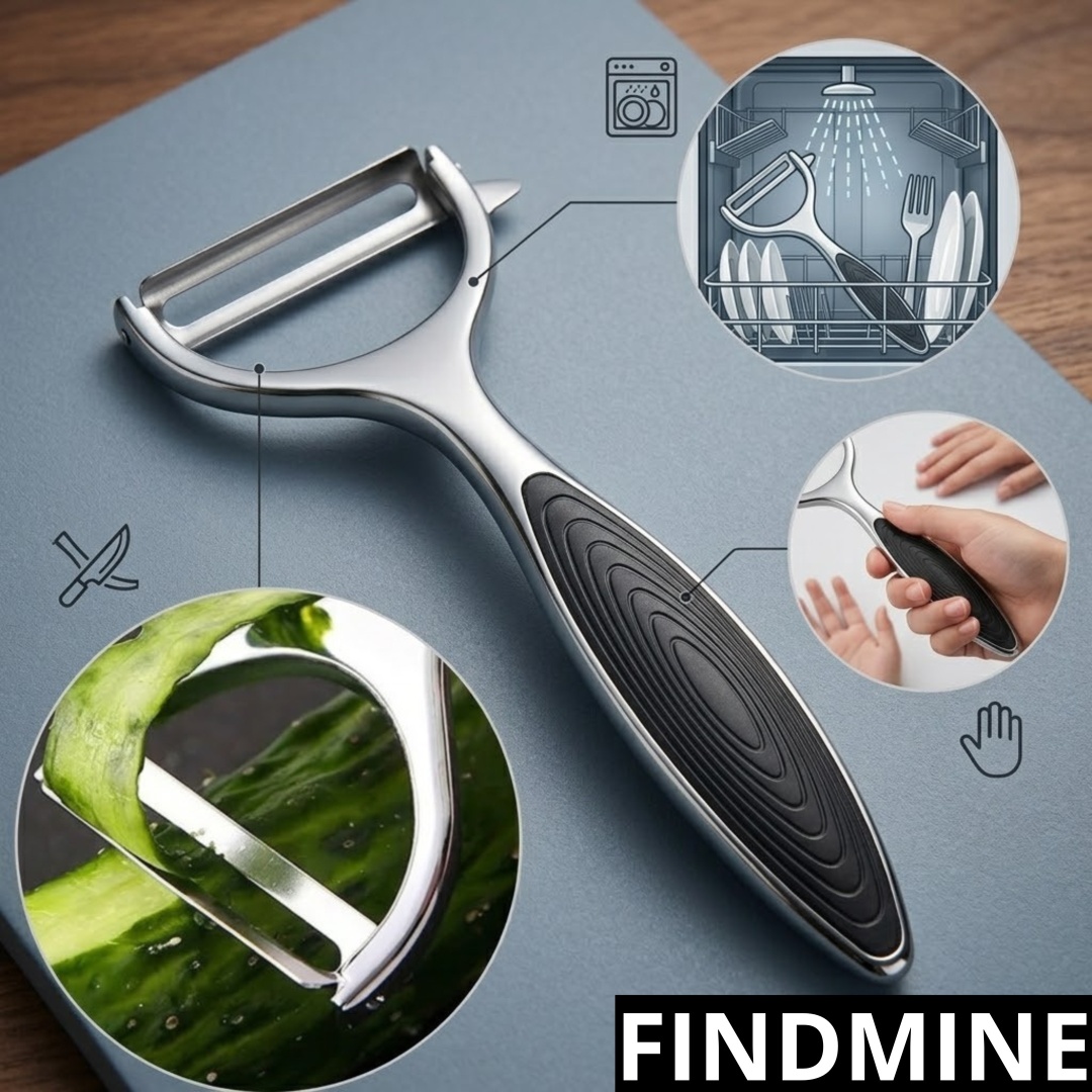 Овощечистка FINDMINE сталь, пластик, сталь, черный, серебристый