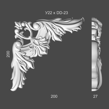Decorkz угловой элемент У22, полиуретан