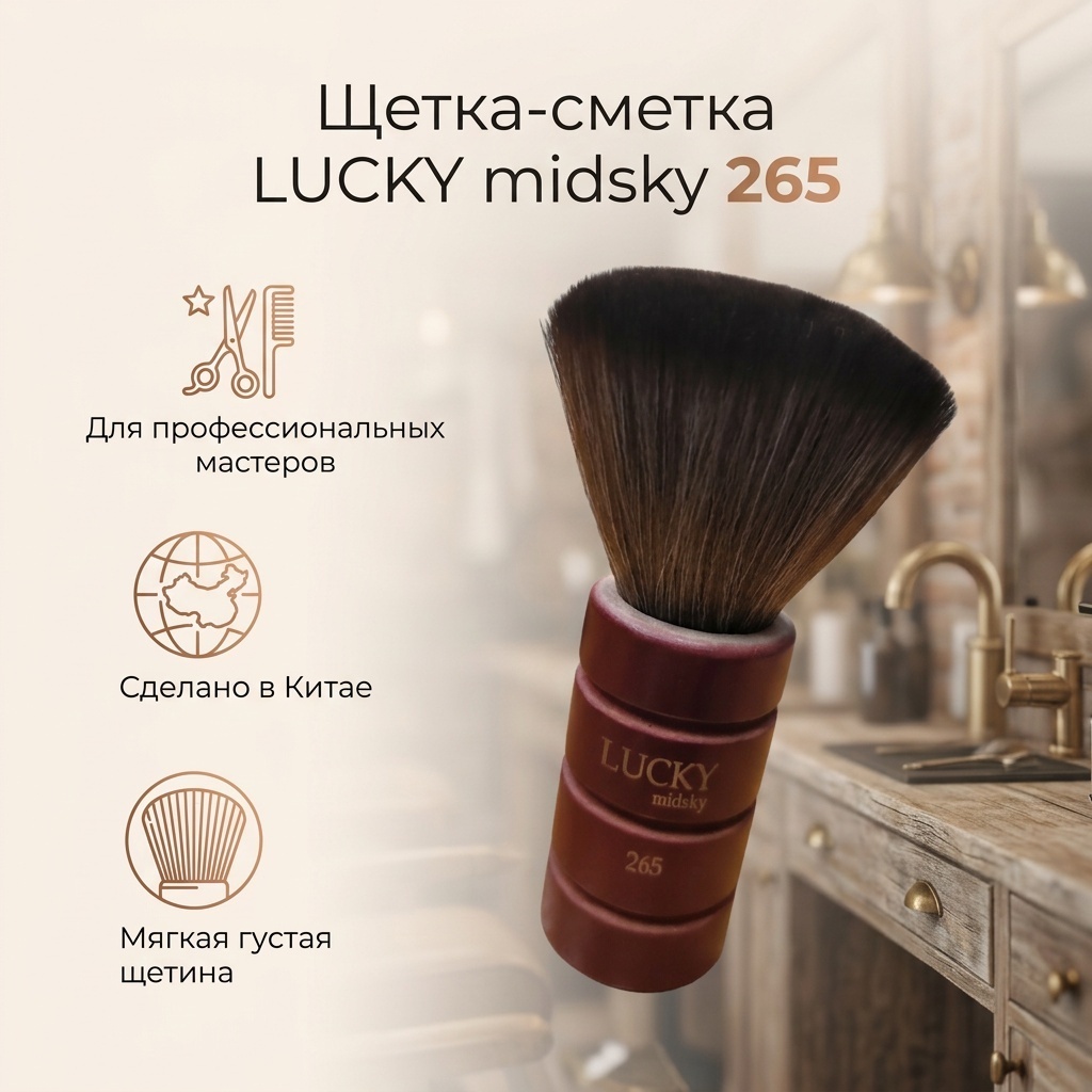Lucky Midsky щетка-сметка коричневая