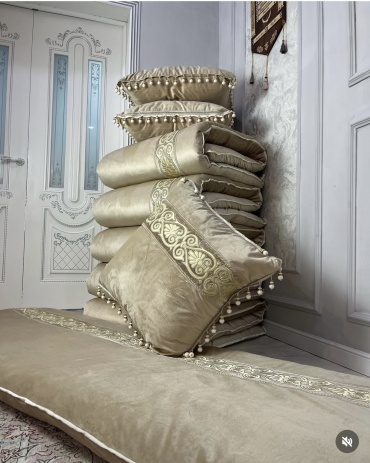 100 KORPE комплект корпе с подушками 200x80 см, вата, синтепон, бежевый