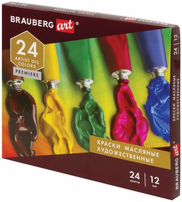 Масляные Brauberg 191457 ассорти 24 шт 12 мл