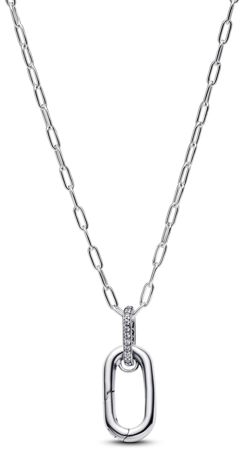 Колье PANDORA с открывающимся кулоном-звеном 394086C01-50 длина 50 см вес 4.78 г серебро, без вставок