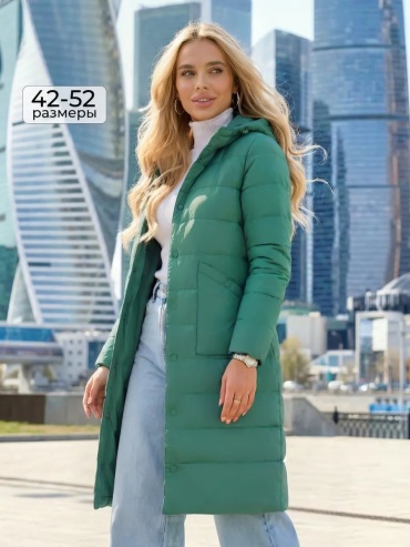 Пальто бирюзовый