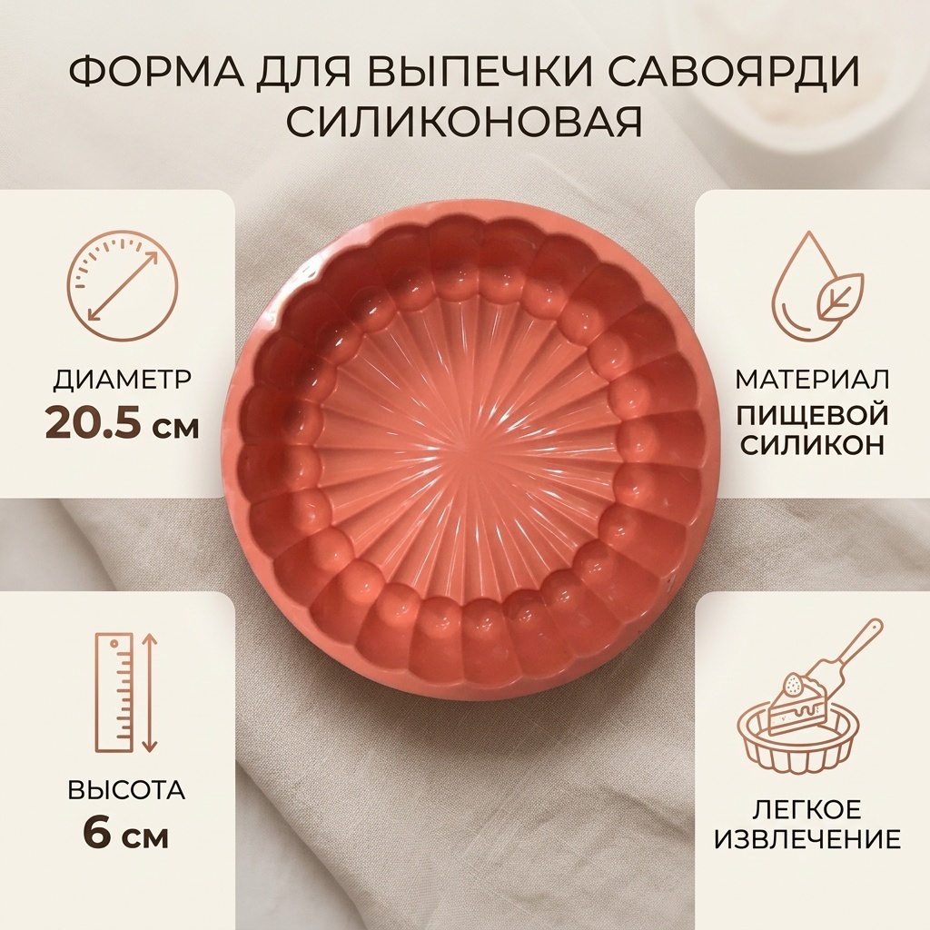 Форма для выпечки силикон, 1 шт