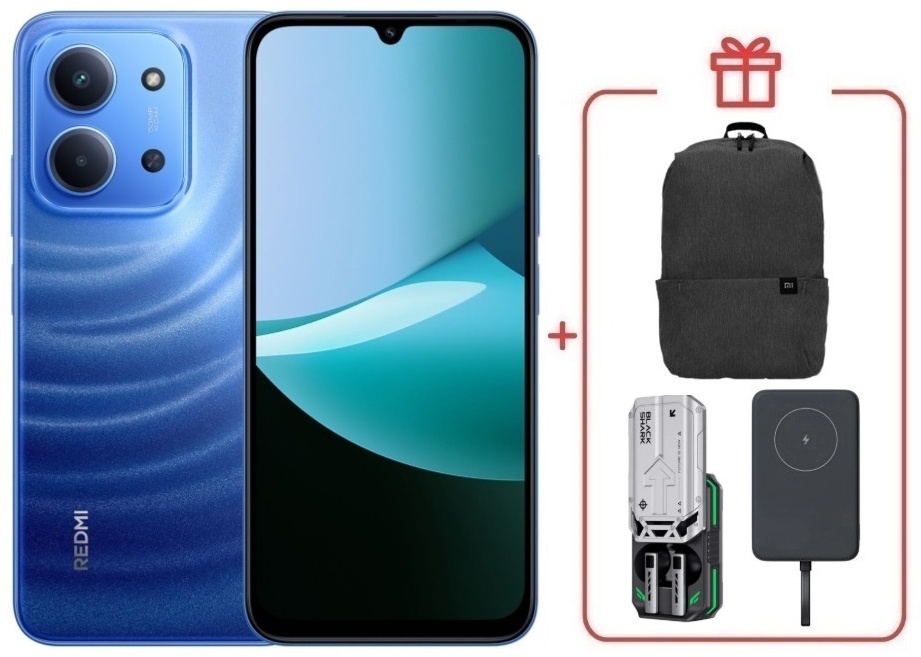 Смартфон REDMI 15C 4 ГБ/128 ГБ голубой + подарок