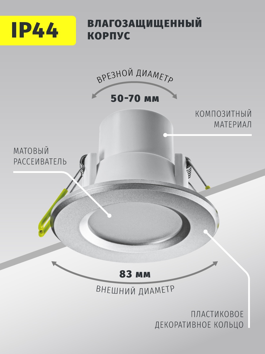 Navigator Светильник NDL-P1-6W-830-WH-LED 94 899 Navigator без цоколя