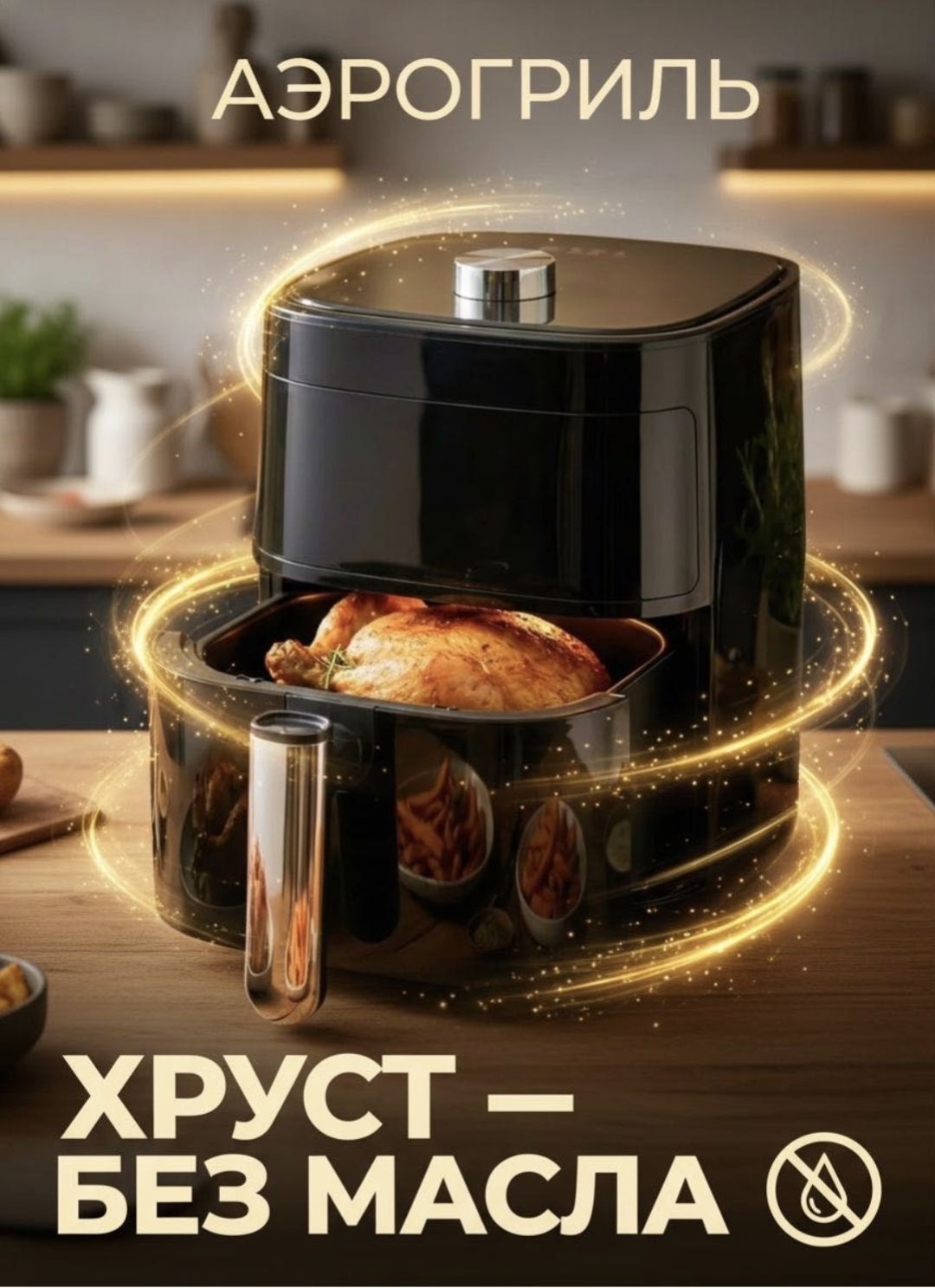Аэрогриль Yili Аэрогриль SPRX13 4 л черный