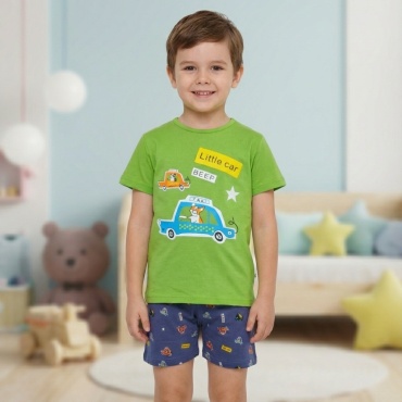 Пижама Little Kids серый, зеленый