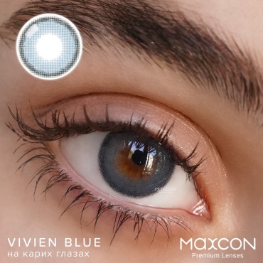Контактные линзы MAXCON Vivien Blue -4.25 кривизна 8.6 на три месяца 2 шт
