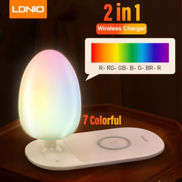 LDNIO декоративный светильник настольный Night light with Qi wireless charging Y3 (white), разноцветный