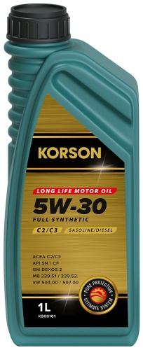 Синтетическое KORSON Моторные масла 5W-30 1 л