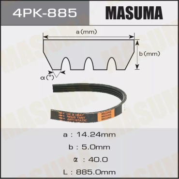 MASUMA ремень поликлиновый 4PK885