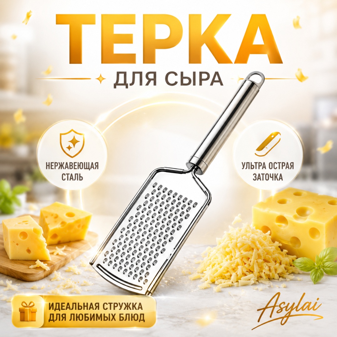 ASYLAI терка Cheese Grater Steel 23, нерж.сталь