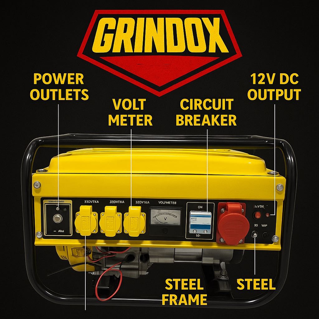 Электростанция бензиновая GRINDOX 4 кВт 1 (220 В), GR-gndw