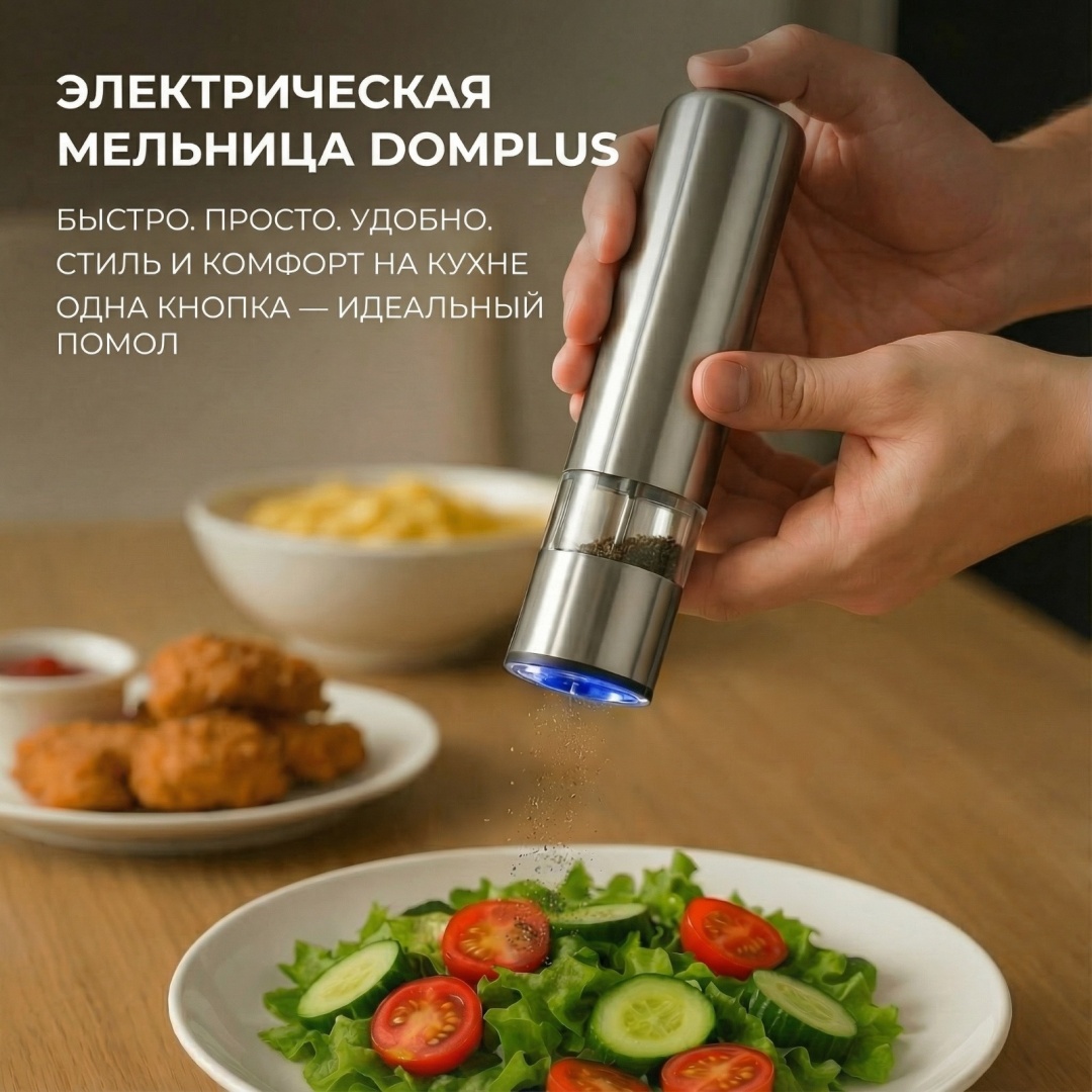Электрическая мельница DOMPLUS для перца и специй ЕМ1