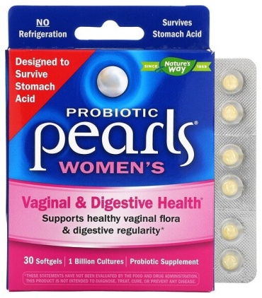 Nature's Way Probiotic Pearls Women's, Vaginal & Digestive Health, 30 капсул