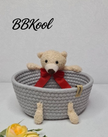 BBKooL корзина универсальная 20x17x10 см, текстиль, джут