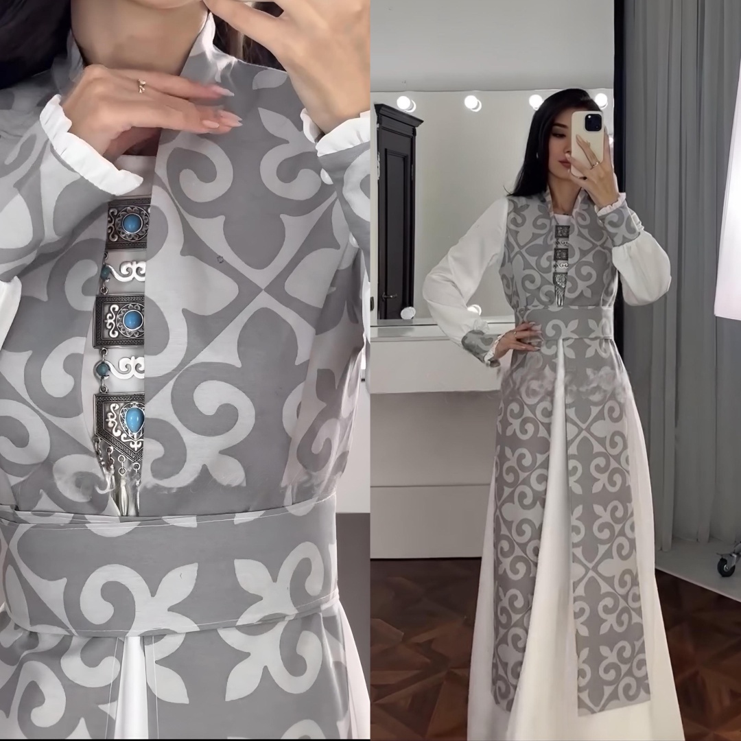 Национальный костюм QAZAQ FASHION серый