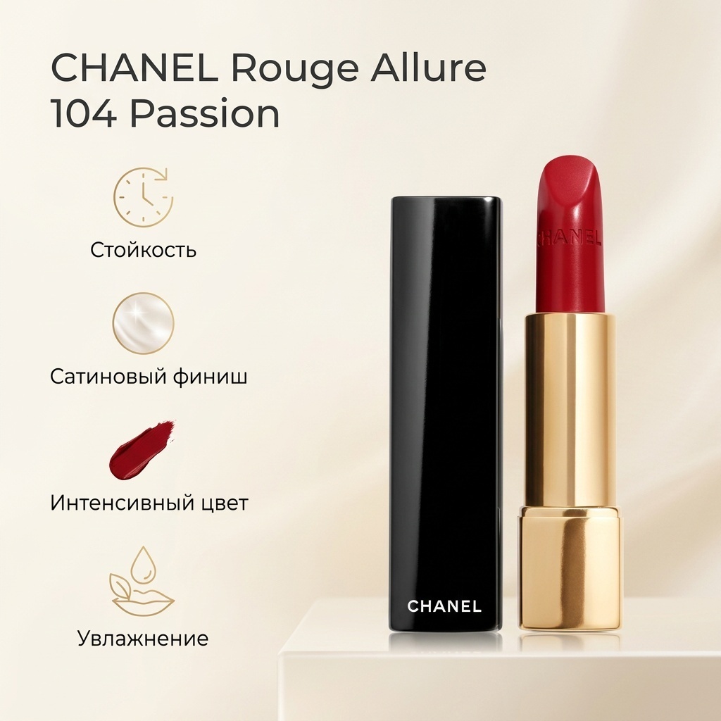 CHANEL Rouge Allure Luminous Intense Lip Colour помада 104 Passion