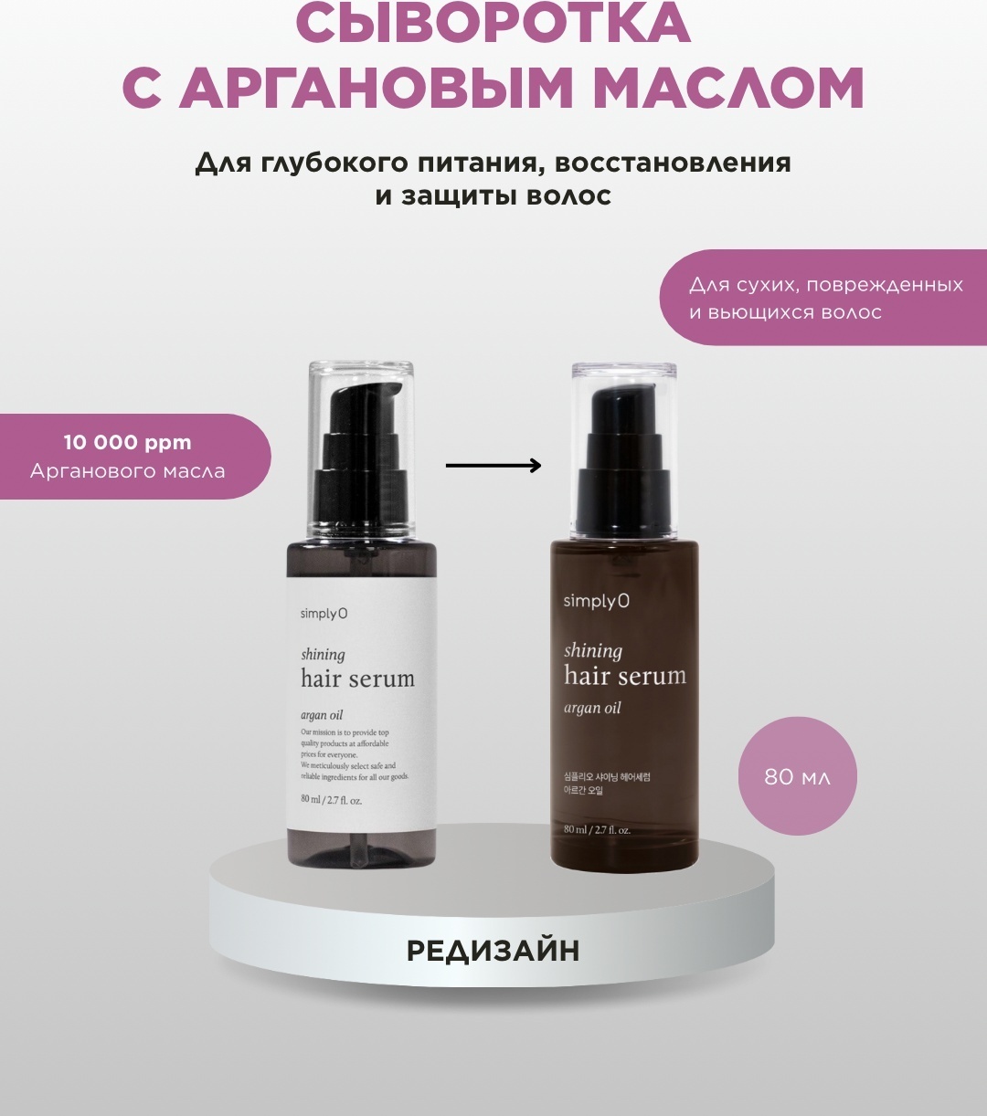 SimplyO состав Hair Serum 80 мл