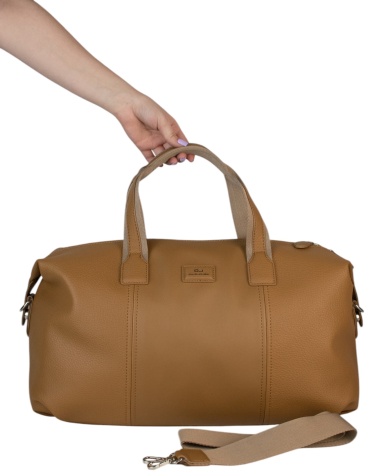 Сумка бочонок SF Collection экокожа абрикосовый
