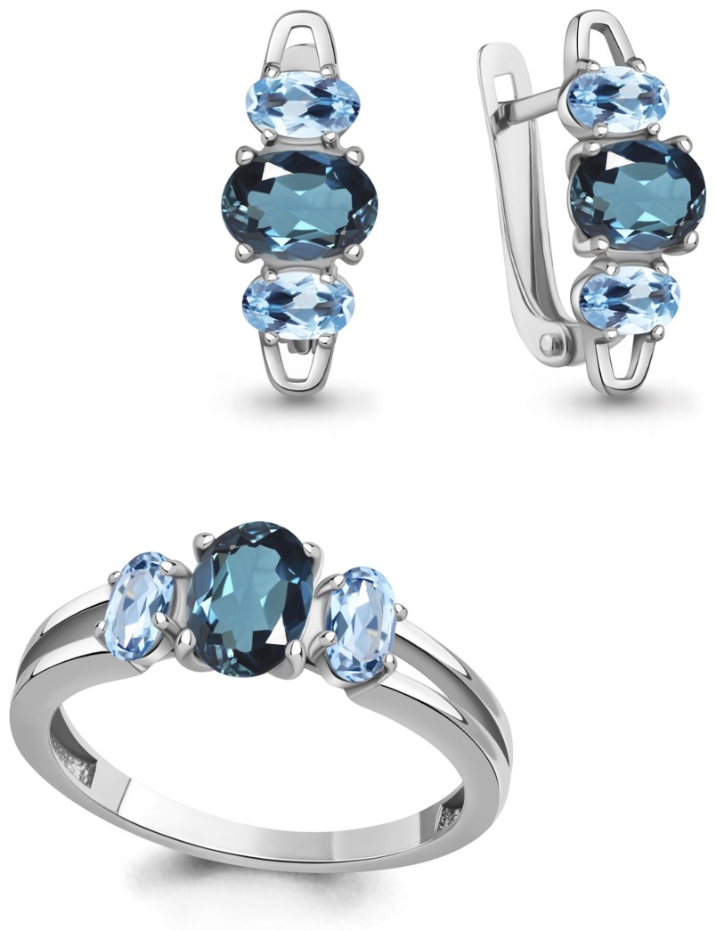 AQUAMARINE 45016362/65021862 вес 4.3 г серебро, топаз