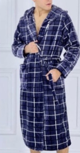 Махровый халат Fashion светло-серый