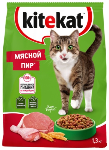 Kitekat Мясной пир мясо 1.3 кг