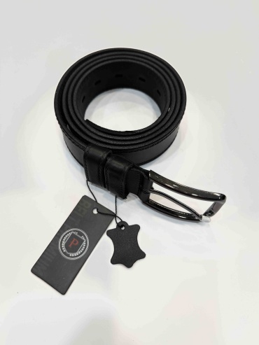 Ремень Belt Premium натуральная кожа 125 см черный